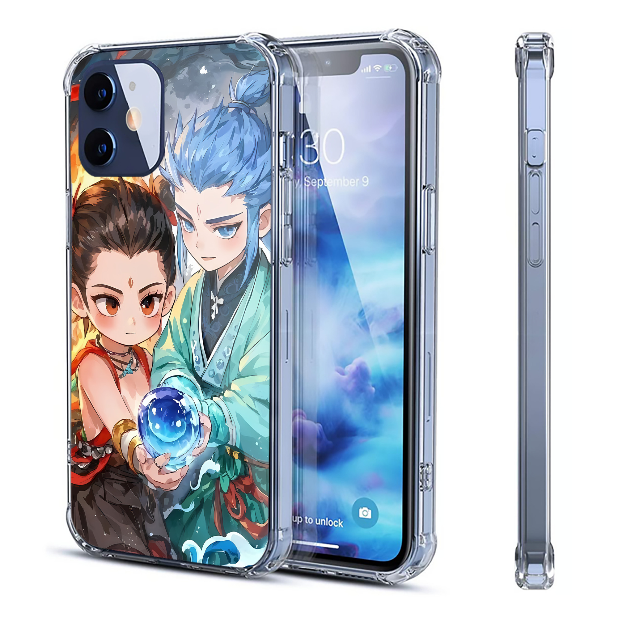 （画像用） Ne Zha 2 ナタ 魔童の大暴れ 【iPhone 12シリーズ対応】透明スマホケース（クリアソフトケース）